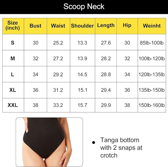 Womens Plus Size Scoop Neck Bodysuit - Picture 8 of 8